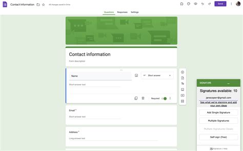 google forms electronic signature|collect signatures in google forms.